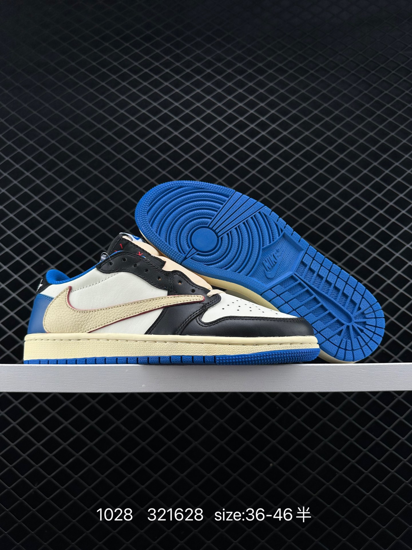 fragment design x Travis Scott x Nike Air Jordan 1 Low OG SP”Black/Green Toe“